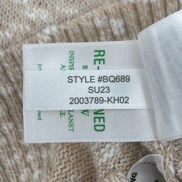 J Crew Factory Crewneck beach sweater in Heather tan/cream size Large NWOT BQ689 - Picture 7 of 9